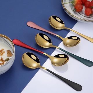 Sét 5 thìa mạ vàng cao cấp