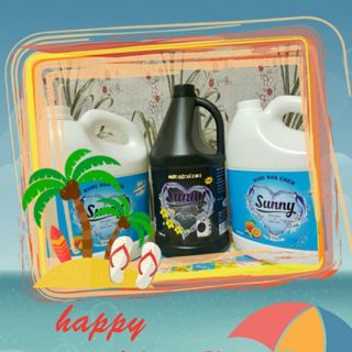 Nước giặt Sunny màu xanh đậm đặc với hương nước hoa 3.6L