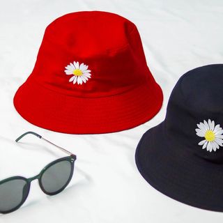 Nón tai bèo hoa cúc hai mặt, mũ bucket