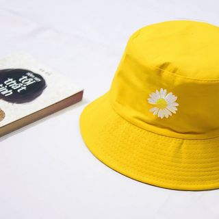 Nón tai bèo hoa cúc hai mặt, mũ bucket