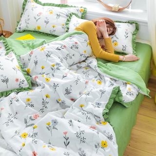 Bộ chăn ga gối cotton đũi bèo 2020