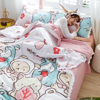 Bộ chăn ga gối cotton đũi bèo 2020