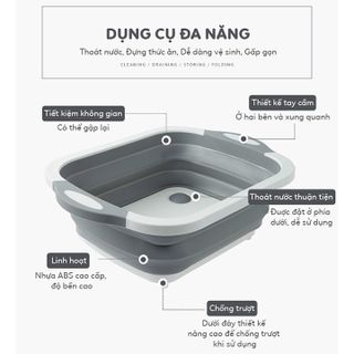 Chậu , Rổ , Thớt 3 in 1