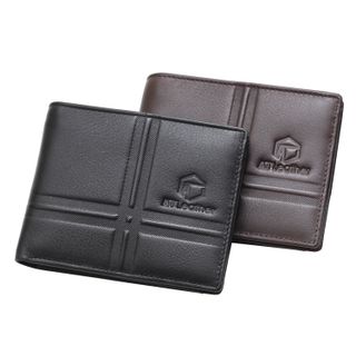 Bóp ví da nam AT Leather 048 màu nâu - bóp da bò thật