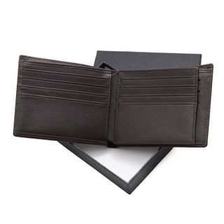 Bóp ví da nam AT Leather 048 màu nâu - bóp da bò thật