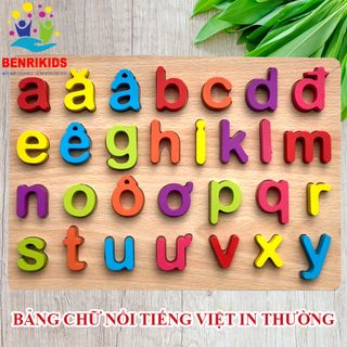 Đồ Chơi Gỗ Bảng Nổi Tiếng Việt Chữ Thường, Giá Buôn Sỉ