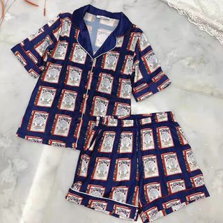 Đồ ngủ pijama nữ mặc nhà quần đùi áo tay ngắn họa tiết QC cao cấp giá sỉ