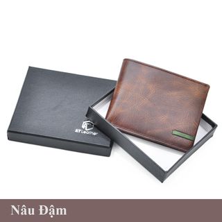 Bóp ví da nam AT Leather 063 màu nâu -bóp da bò thuộc highlight