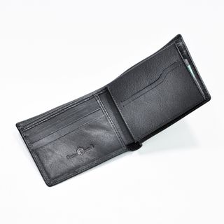 Bóp ví da nam AT Leather HIT màu đen- bóp da bò thật