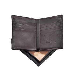 Bóp ví da nam AT Leather 051 màu nâu - bóp da bò thật