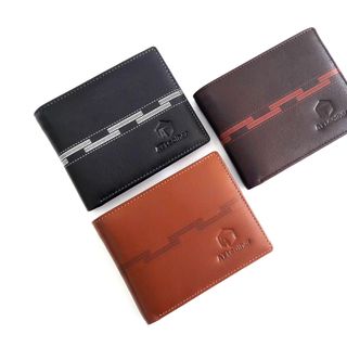 Bóp ví da nam AT Leather 058 màu nâu - bóp da bò thật