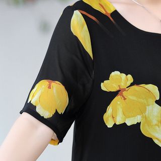Đầm suông nữ họa tiết hoa tính tế S.01688