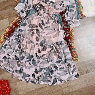 Đầm Hoa hàng QC chất voan 2 lớp