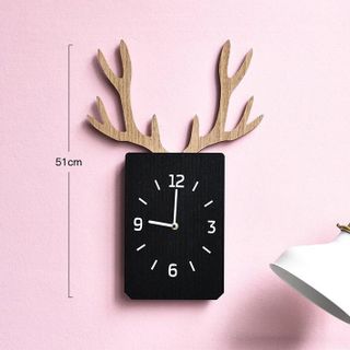 Đồng Hồ Gỗ Treo Tường Hình Sừng Hươu Mang Ý Nghĩa Phong Thủy Tốt