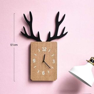 Đồng Hồ Gỗ Treo Tường Hình Sừng Hươu Mang Ý Nghĩa Phong Thủy Tốt