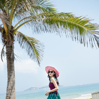 ĐẦM MAXI HỌA TIẾT CHIM CÔNG 01360S