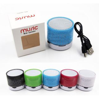 Loa bluetooth hình trụ nháy đèn và giắc cắm thẻ nhớ