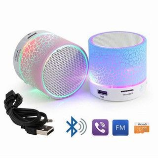 Loa bluetooth hình trụ nháy đèn và giắc cắm thẻ nhớ giá sỉ