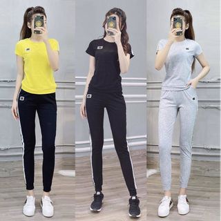 Đồ bộ thể thao nữ phối sọc TT13201