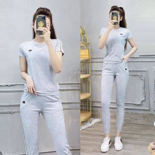 Đồ bộ thể thao nữ phối sọc TT13201