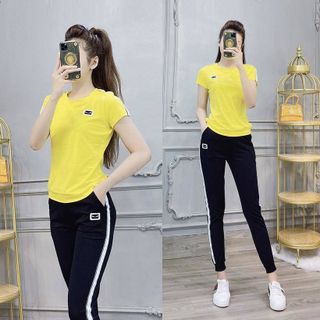 Đồ bộ thể thao nữ phối sọc TT13201