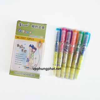 Bút Dạ Quang 2 Đầu ML-2007