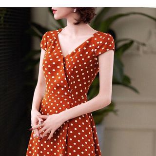 đầm xòe chấm bi tay con - giá sỉ, giá gốc, xưởng giá sỉ, xưởng giá gốc, xưởng giá rẻ