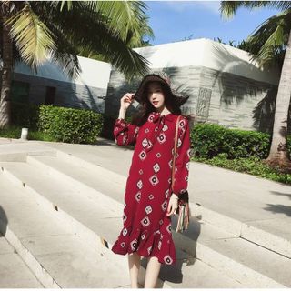 ĐẦM SUÔNG NỮ CỔ THẮT NƠ 01533S