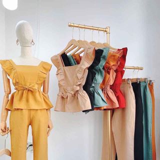 Set nhúng tay bèo cột nơ eo