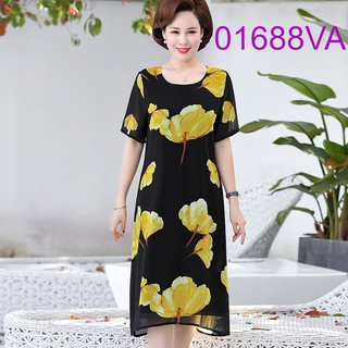 Đầm suông nữ họa tiết hoa tính tế S.01688