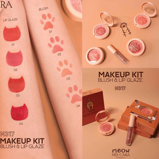 Set má hồng và son môi Nee Cara N317 12g