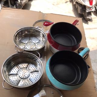 Ca lẩu mini 2 tầng đa năng có tay cầm sẵn hàng tại tphcm