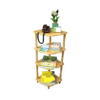 Kệ góc 4 tầng, màu tự nhiên, tháo rời