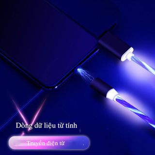 Cáp sạc nam châm 3 đầu phát sáng