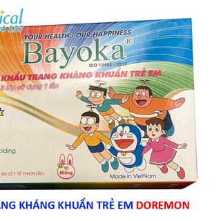 Khẩu trang y tế trẻ em Bayoka 3 lớp kháng khuẩn