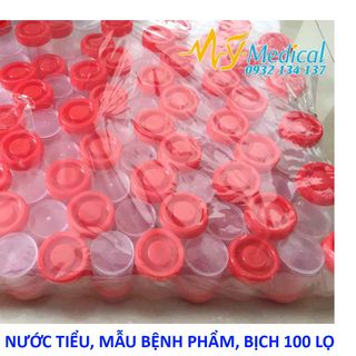 Lọ đựng nước tiểu, mẫu bệnh phẩm (túi 100 lọ)