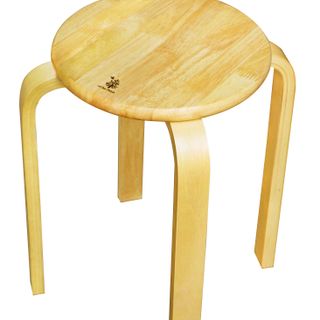 Ghế tròn, chân dẹp, màu tự nhiên, tháo rời