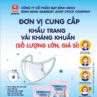 Khẩu Trang Vải 2 Lớp Kháng Khuẩn giá sỉ