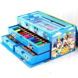 HỘP MÀU 3 TẦNG 54 CHI TIẾT CHO BÉ IU
