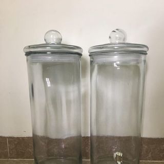 Bình Trụ Trơn Thủy Tinh 15L