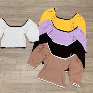 Áo thun crotop viền