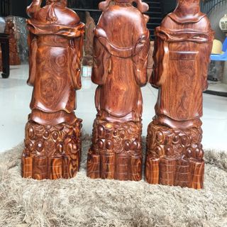 Bộ tượng Tam đa gỗ trắc dây