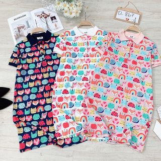 Đầm thun p o l o hình c ute giá sỉ