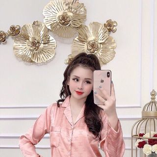 Set pizama satin lụa tay dài cao cấp