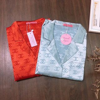 Set pizama satin lụa tay dài cao cấp