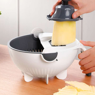 Rổ Thái Rửa Rau Củ Quả 9 Trong 1 - Thay thế mọi dụng cụ trong nhà bếp