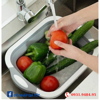 Bộ THAU và THỚT GẤP gọn 2 TRONG 1