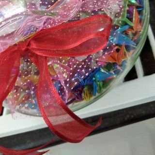 Lọ thủy tinh 1000 con hạc giấy đẹp 500k