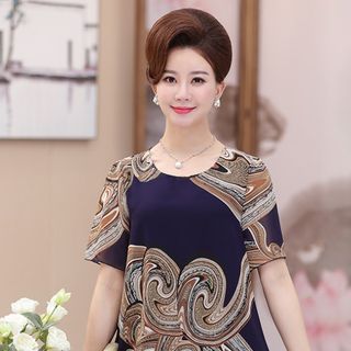 ÁO KIỂU NỮ HOA VĂN 01682S