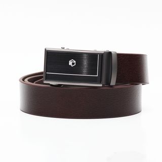 Thắt lưng dây nịt da bò AT Leather M4-06 màu nâu khóa tự động